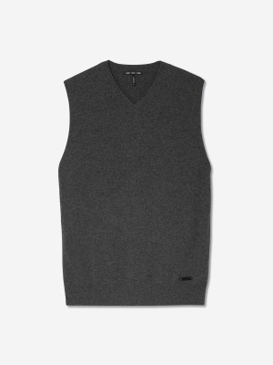 Sun Day Red 3D Tour Cashmere Vest Charcoal | 8612-UWDBG