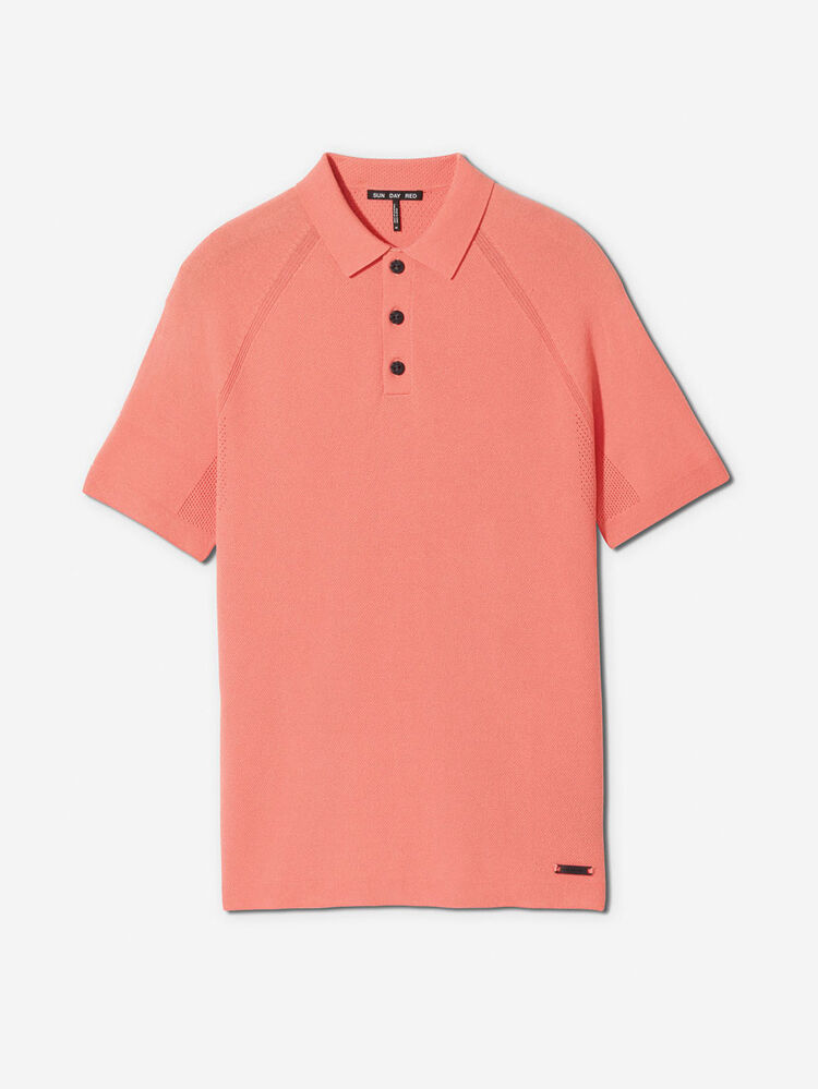 Sun Day Red 3D Knit Polo Hunter | 7453-QSTDH