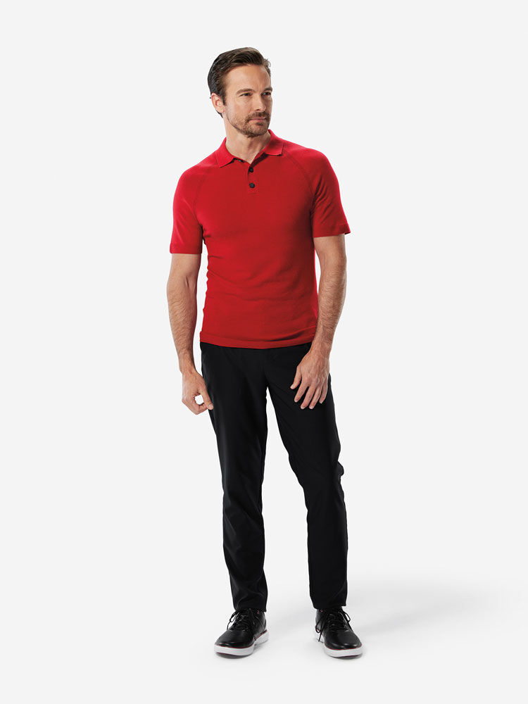 Sun Day Red 3D Knit Polo Punainen | 6407-YEFNQ