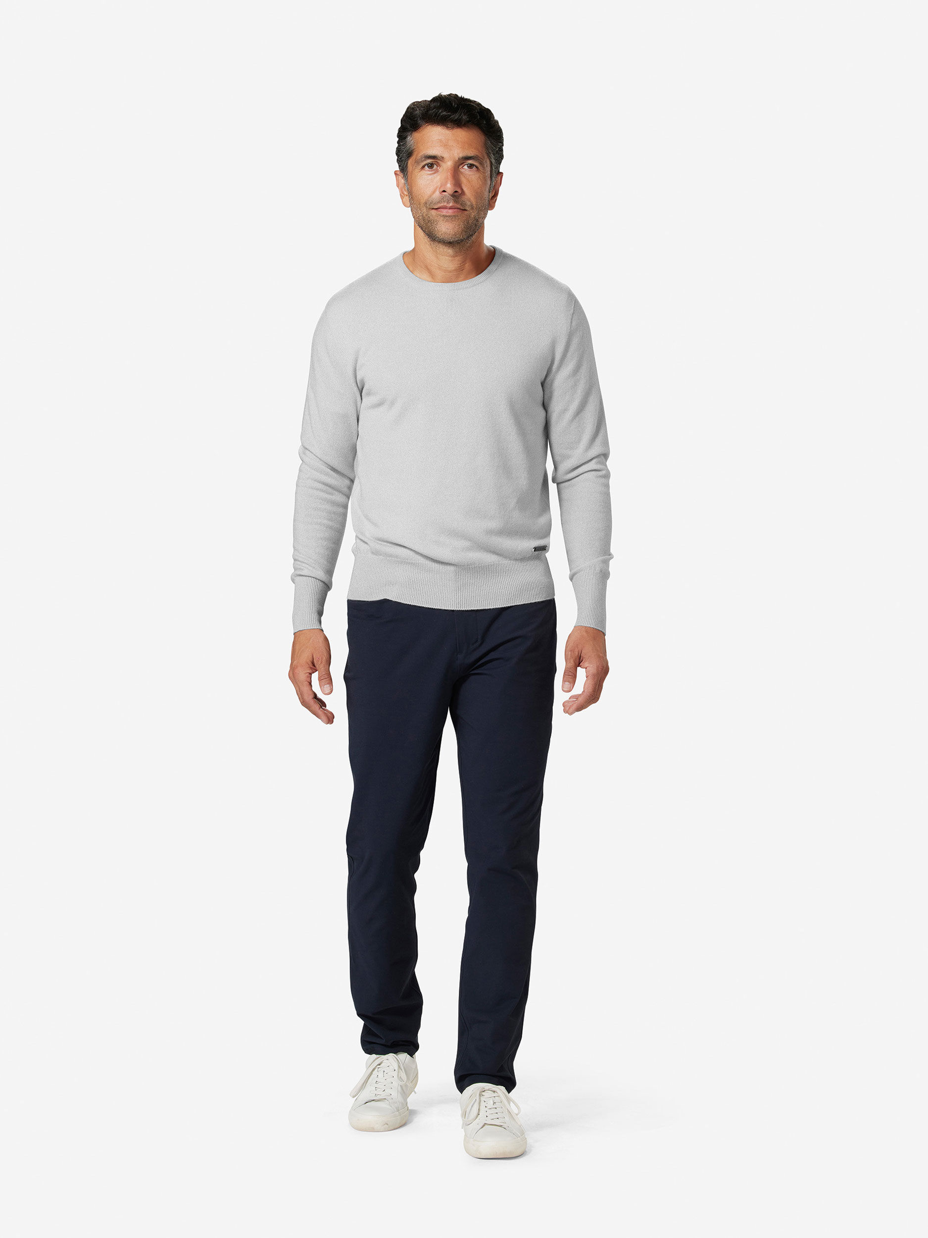 Sun Day Red 3D Tour Cashmere Crew Frost Gray | 4137-UMSAF