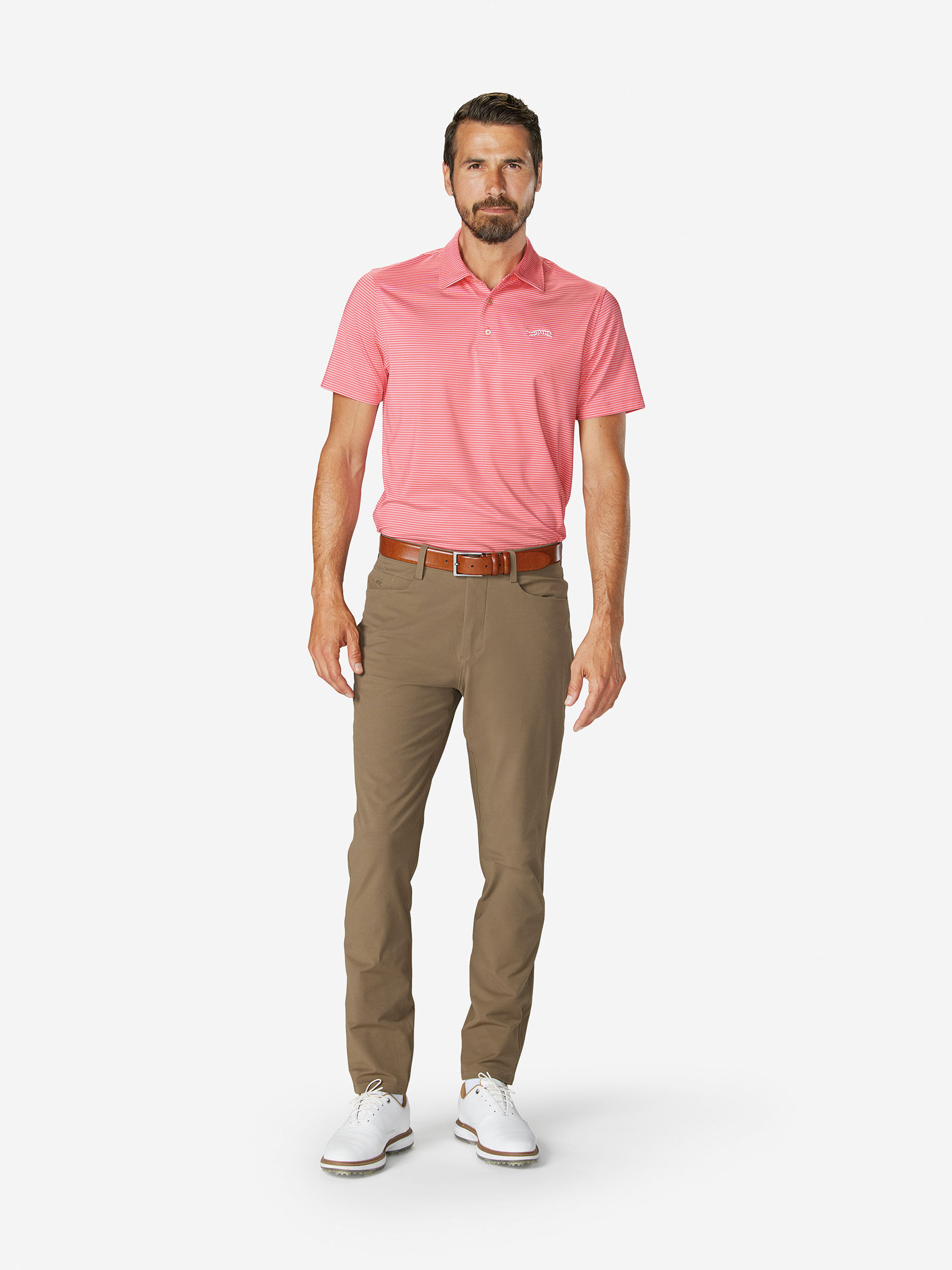 Sun Day Red Classic Stripe Polo Koralli | 6243-UHOFW