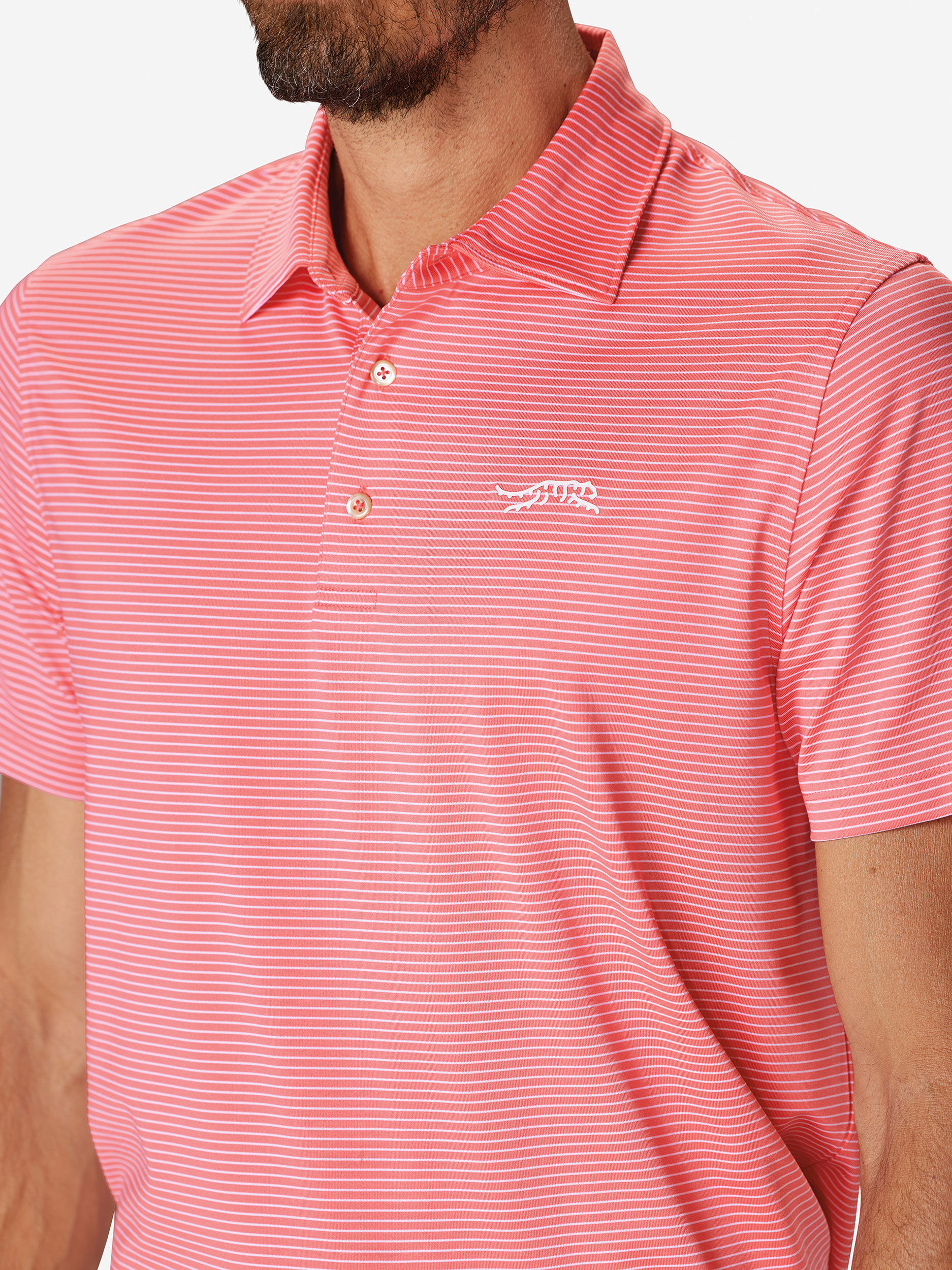 Sun Day Red Classic Stripe Polo Koralli | 6243-UHOFW