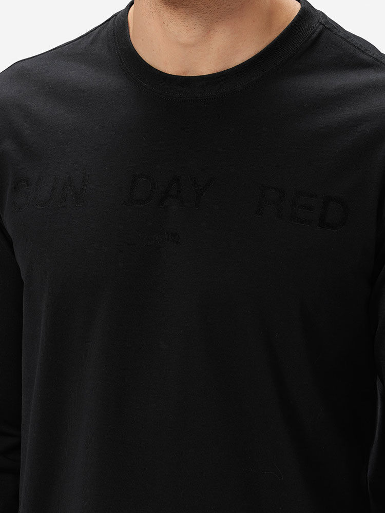 Sun Day Red Long Sleeve Dark Nebula T-Shirt Mustat | 7496-ACYVF