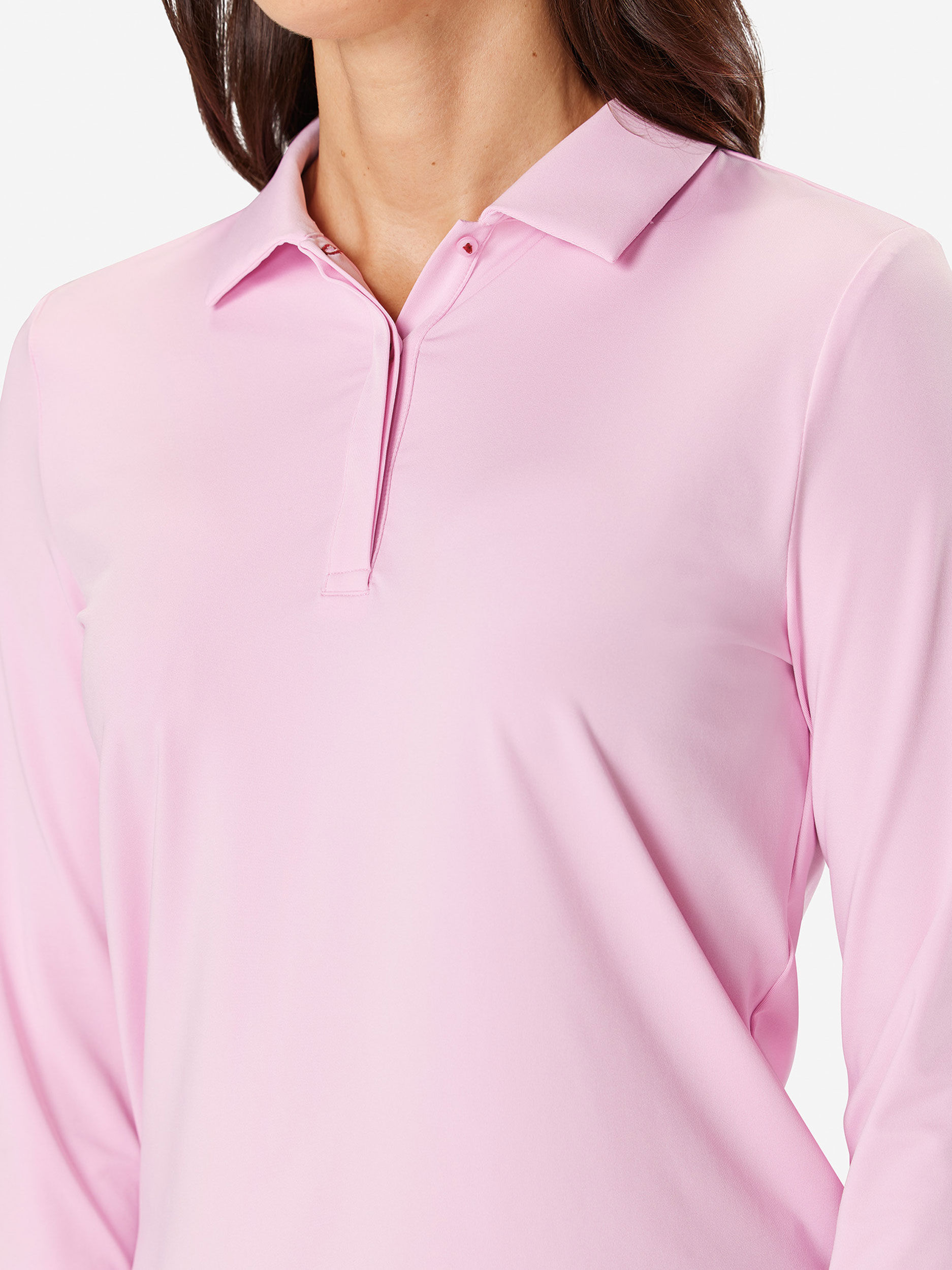 Sun Day Red Long Sleeve Performance Victoria Polo Pinkki | 2715-OIHWS