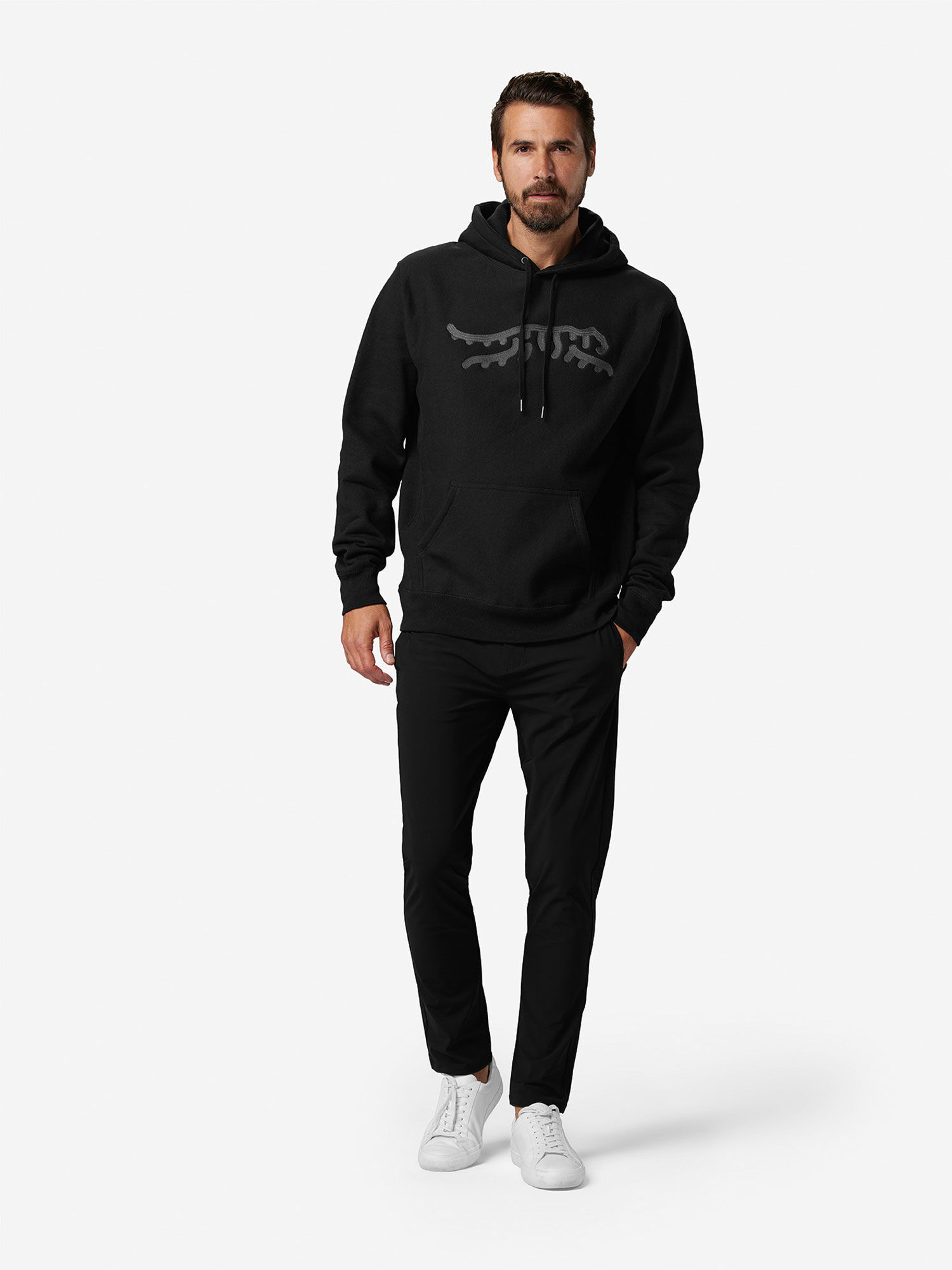 Sun Day Red Luare Chain Stitch Hoodie Black/Gray | 8632-OJNVB