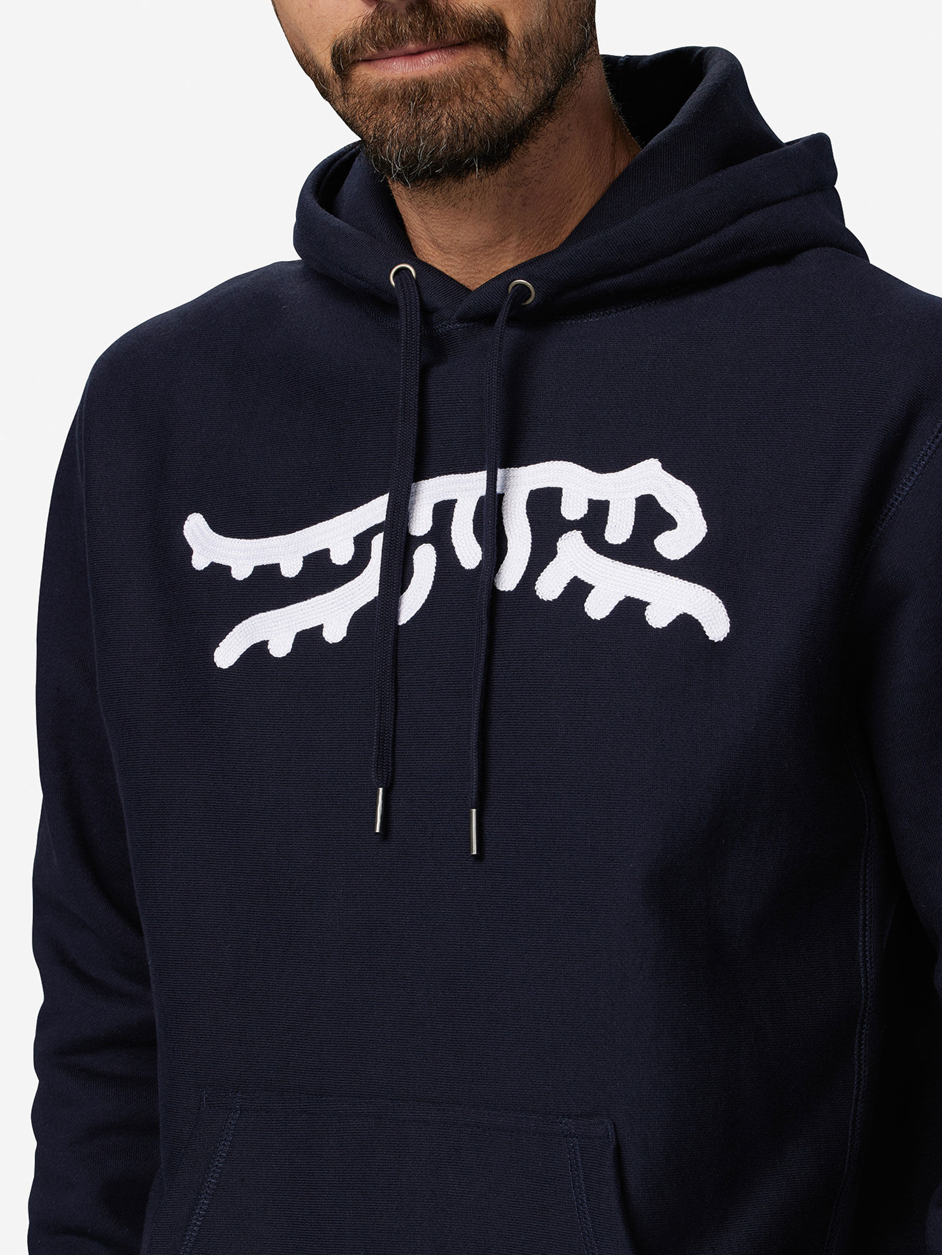 Sun Day Red Luare Chain Stitch Hoodie Navy/White | 9150-BURID