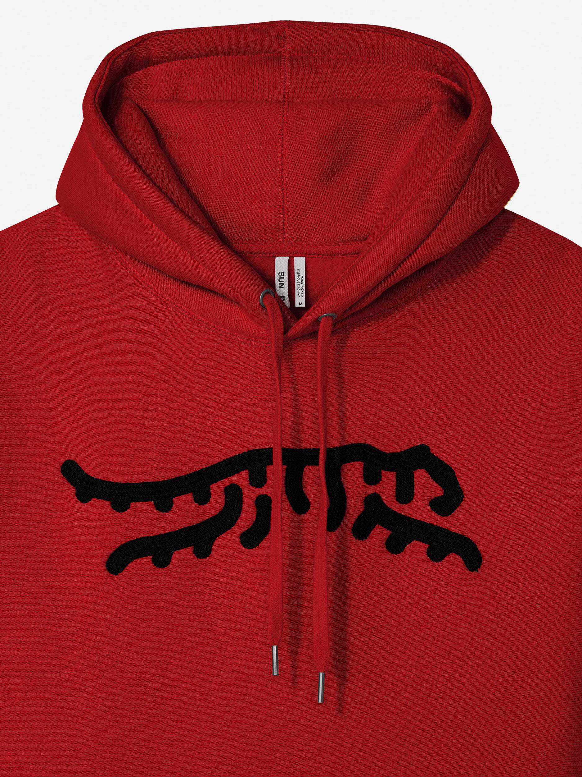 Sun Day Red Luare Chain Stitch Hoodie Red/Black | 1836-KXEMR