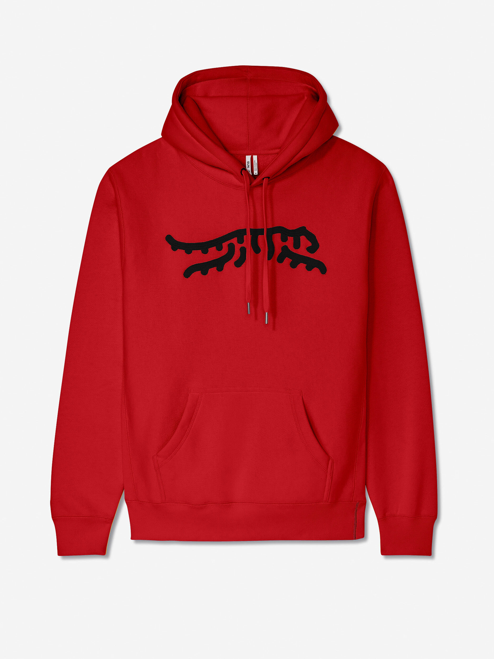 Sun Day Red Luare Chain Stitch Hoodie Red/Black | 1836-KXEMR