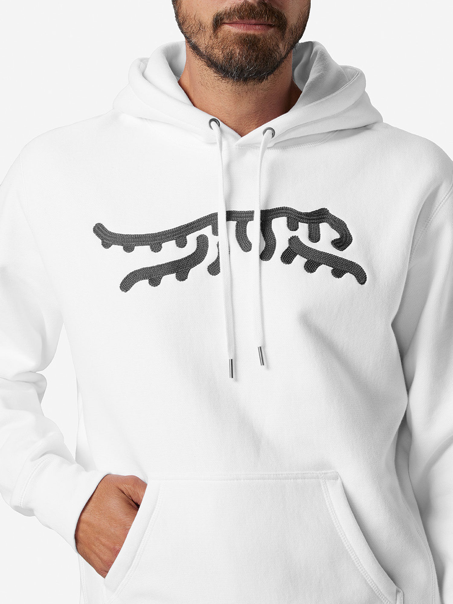 Sun Day Red Luare Chain Stitch Hoodie White/Gray | 7201-BFKOV