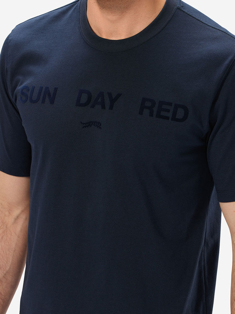 Sun Day Red SunDay T-Shirt Laivastonsininen | 3681-GTJYR